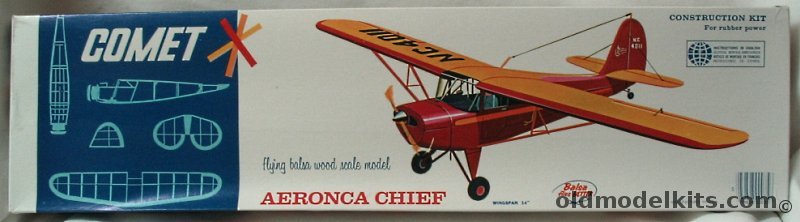 Comet Aeronca Chief - 54 inch Wingspan for R/C for Free Flight, 3506 plastic model kit